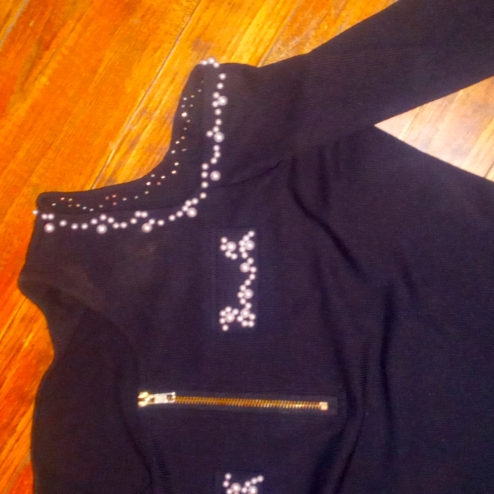 Elegant OR Sexy Top With Pearl Accents